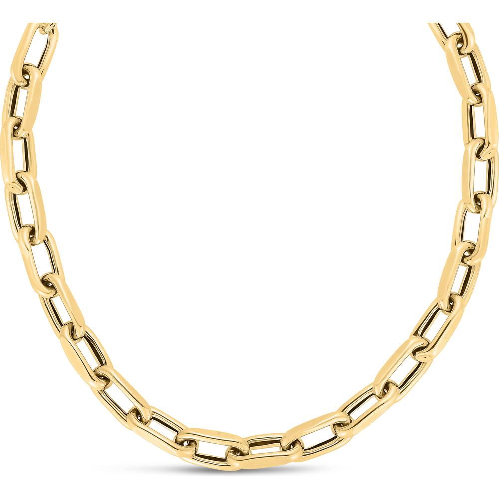14K Yellow Gold 9mm French Cable Chain Necklace with Polished