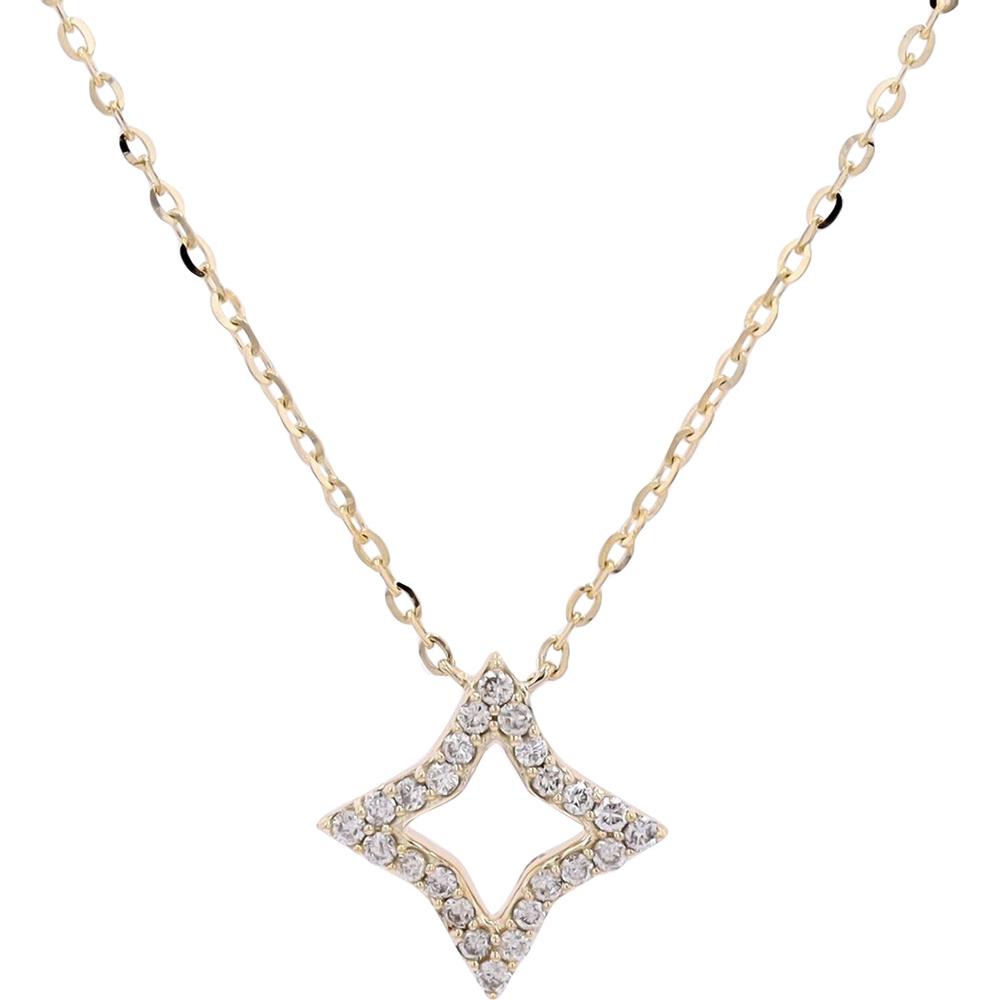 Cutout Star Necklace in 14K Yellow Gold