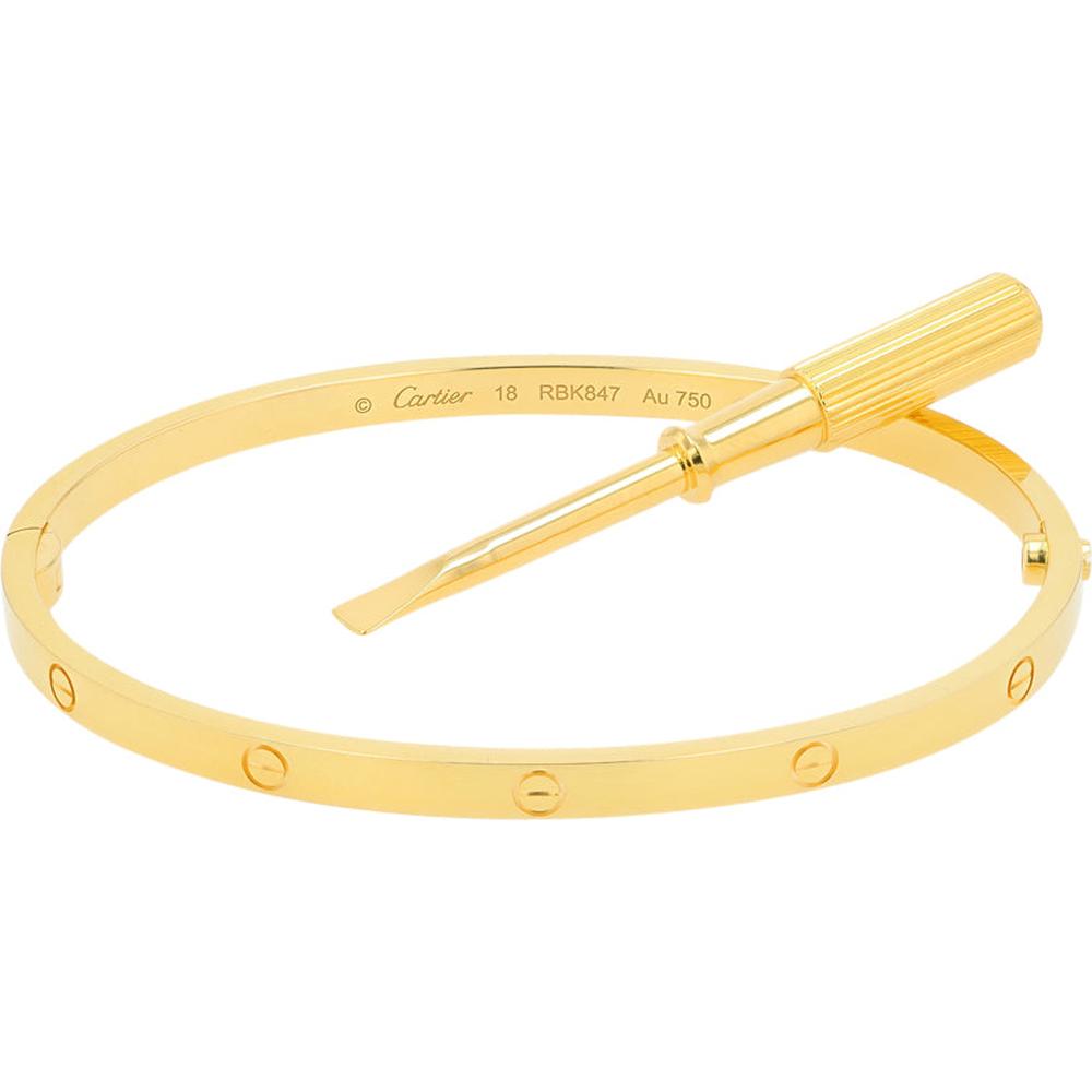 18K Yellow Gold Cartier Small Love Bangle Bracelet with