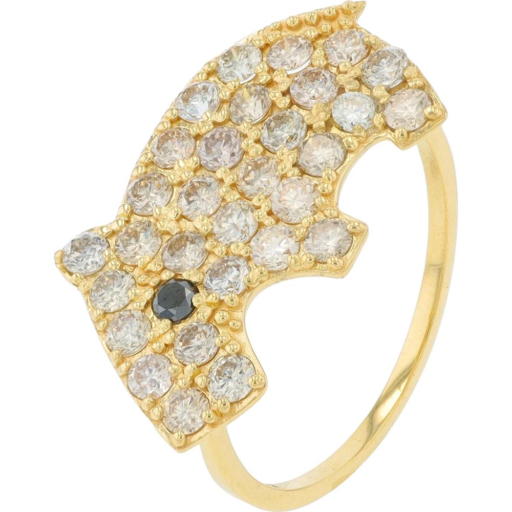カピバラ　コン沢リング 18K Yellow Gold Diamond Capybara Ring - 1.00 Carat Total Diamond