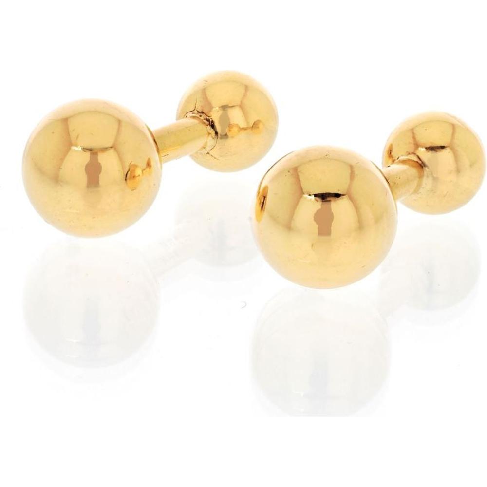 Cartier 18K Yellow Gold Barbell Cuff Links - Sophisticated Men's
