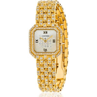 Cartier 18K Yellow Gold Panthere Diamond Quartz Watch - Timeless Elegance in Every Moment