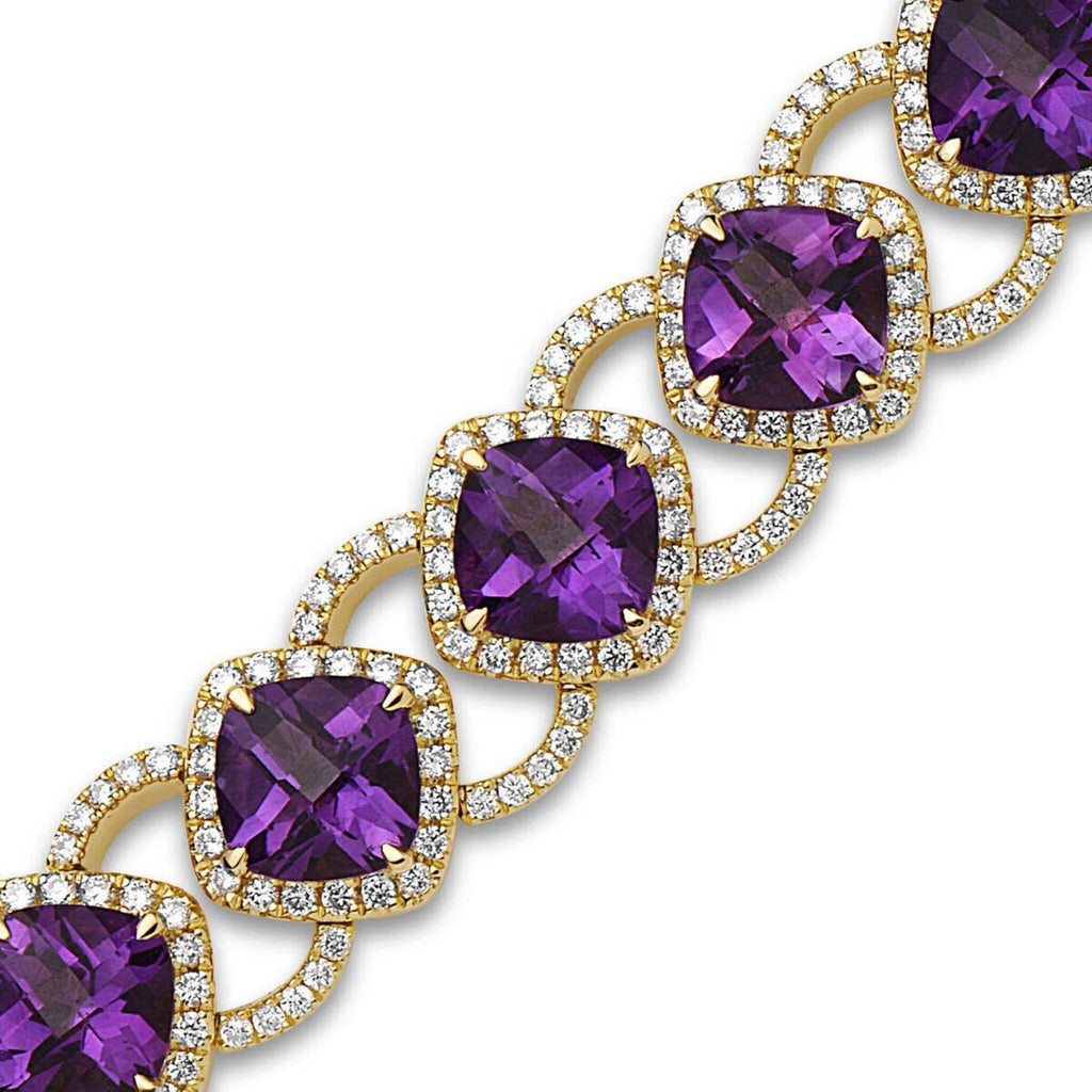 Diamond amethyst bracelet Clearance