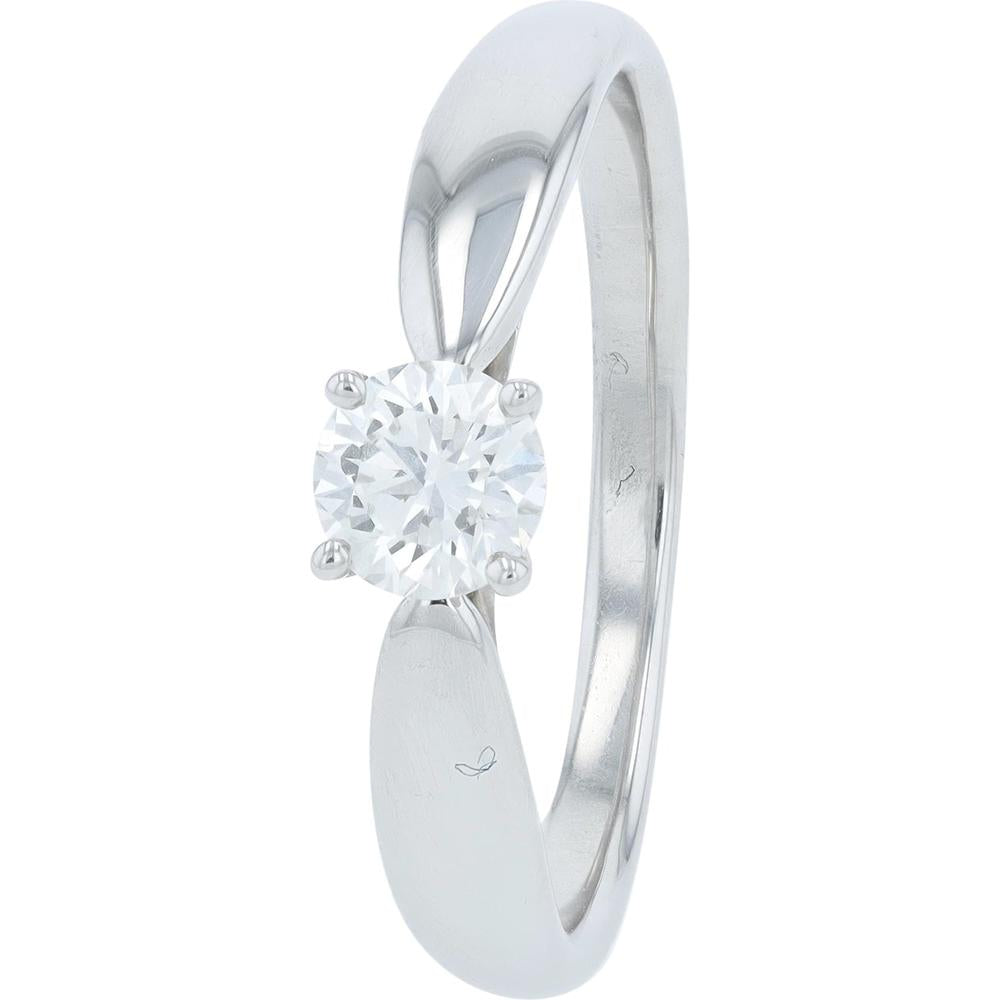 Round Diamond Ring 1ct Diamant Platinum Tiffany Co 1/3 Carat Round