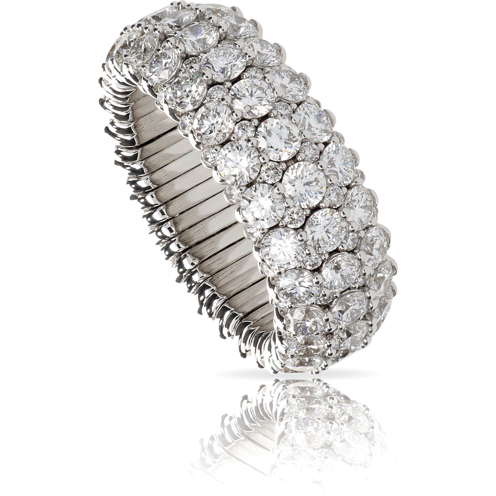 Roberto Demeglio - Giotto 8 Diamond Stretch Ring in 18K White Gold