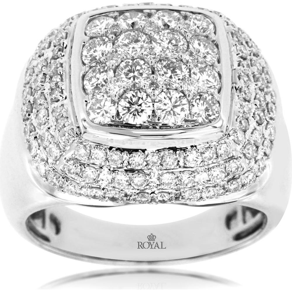 Royal 14K White Gold Men's Diamond Ring
