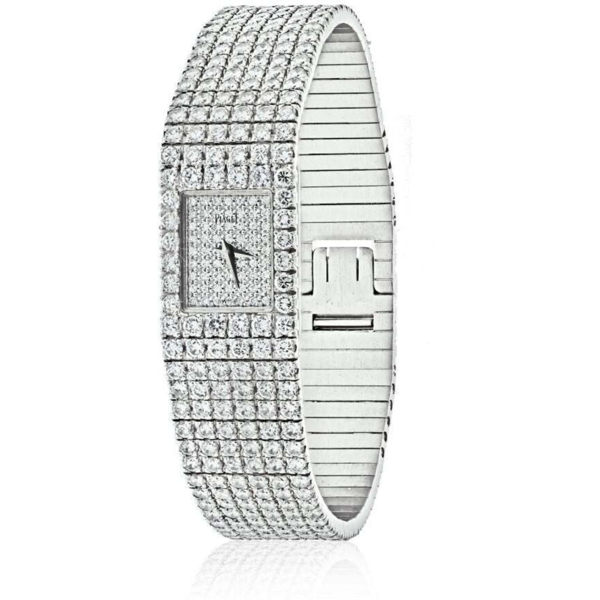 Piaget - 18K White Gold 15201 Polo Evening Diamond Ladies Wrist Watch