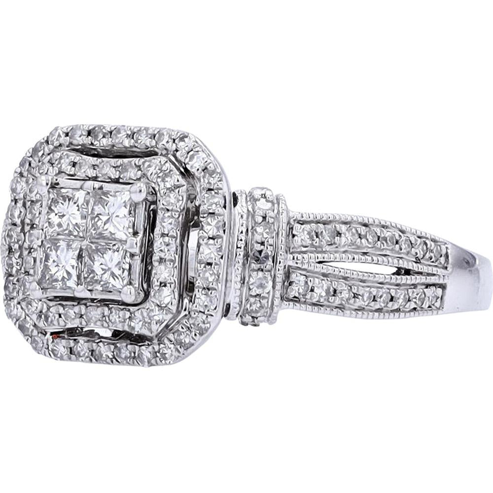 10K White Gold 5/8 Carat Diamond Invisible Set Ring