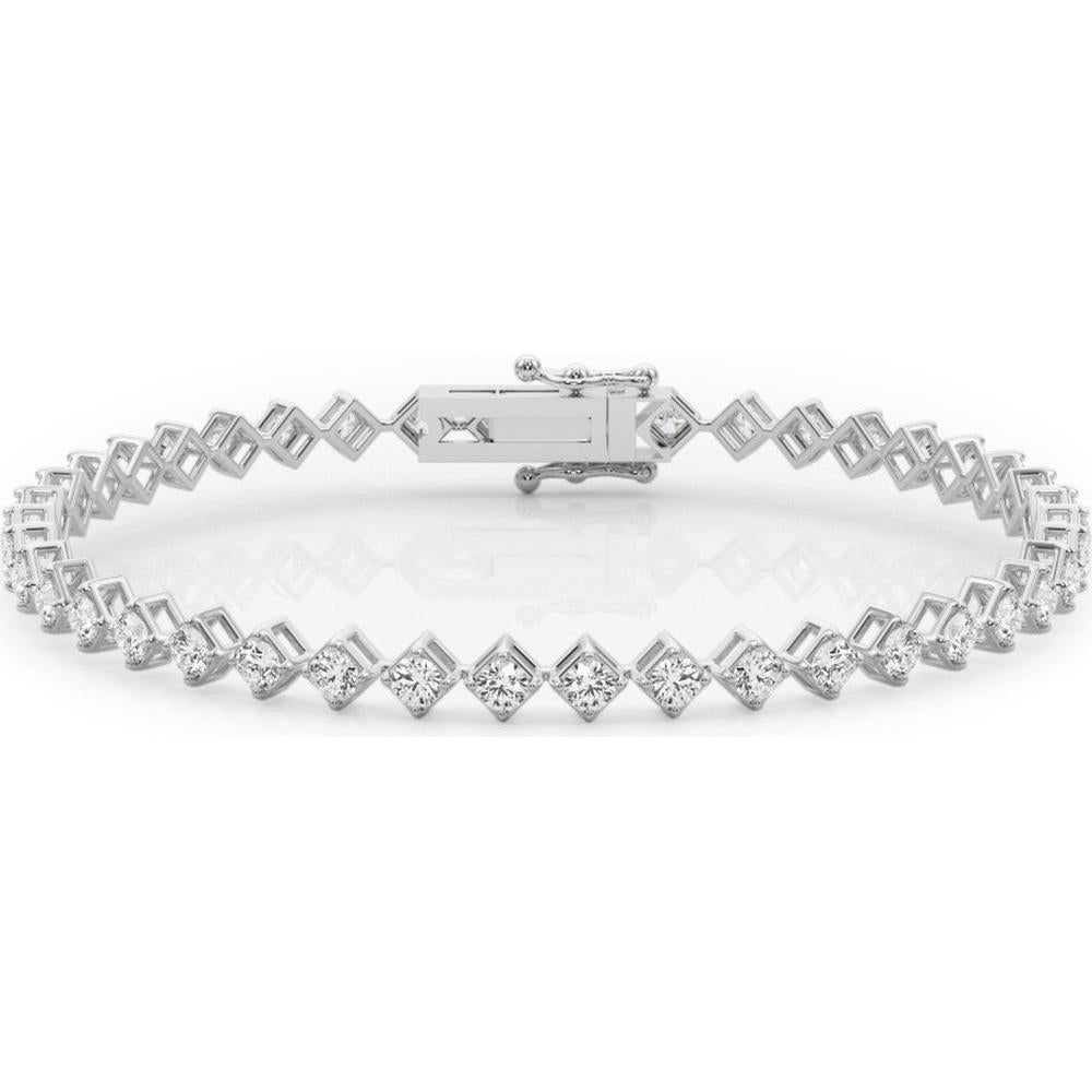 14K White Gold 2-Carat Lab-Grown Diamond Bracelet by Robinson's Jewelers