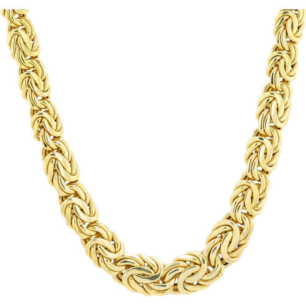 14k Yellow Gold Byzantine Chain Necklace