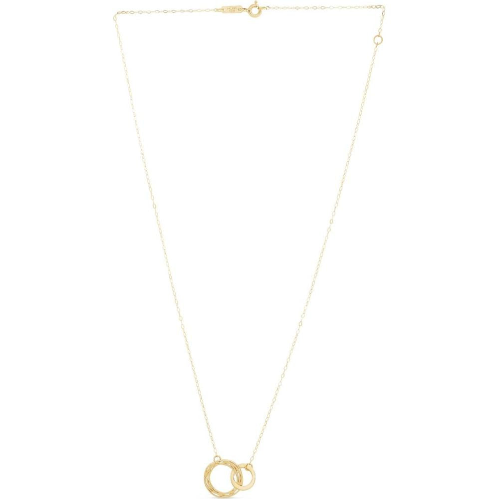 14K Yellow Gold 18 inch Linked Circles Necklace with Polished Finish from Orozza Fine Jewelry's Fall 2022 Collection