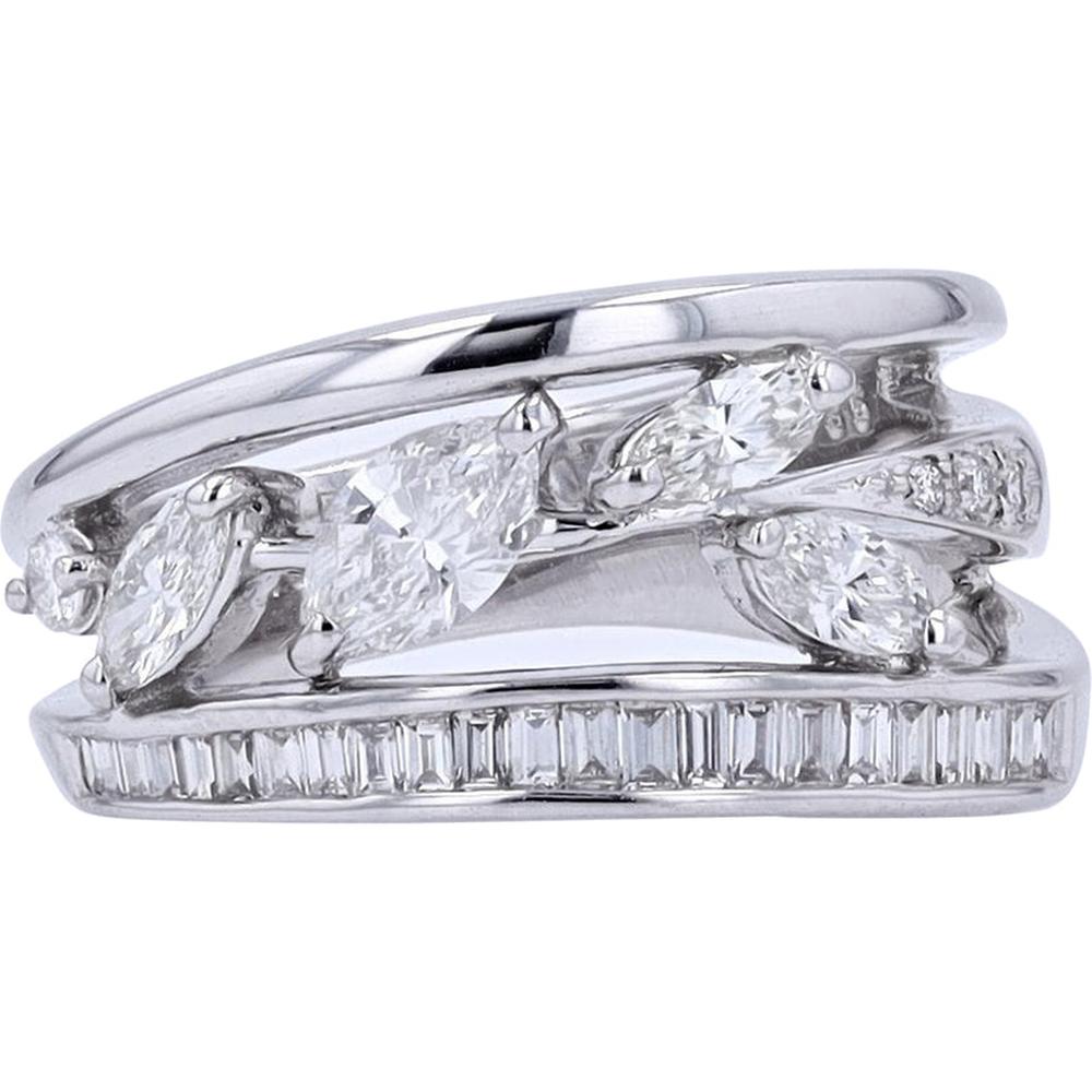 Elegant 18K White Gold Diamond Radiance Ring