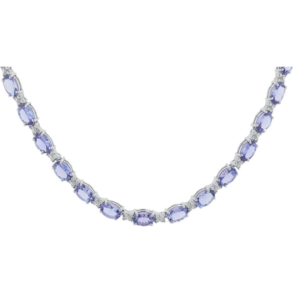 Tanzanite Necklace with Diamond Accents