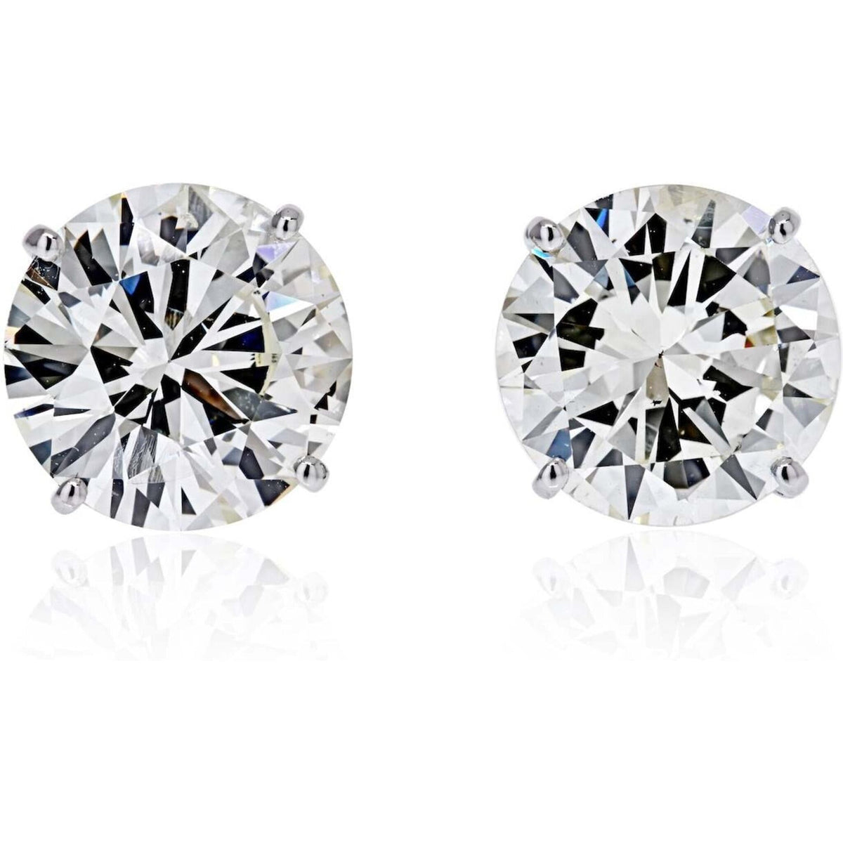 Exquisite diamond stud earrings displayed at Robinson's Jewelers