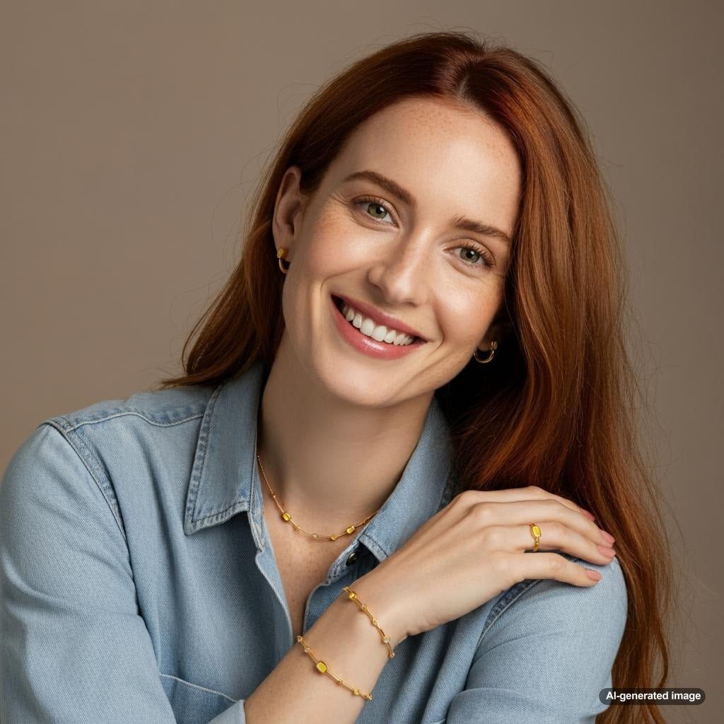 A selection of hypoallergenic jewelry pieces suitable for sensitive skin