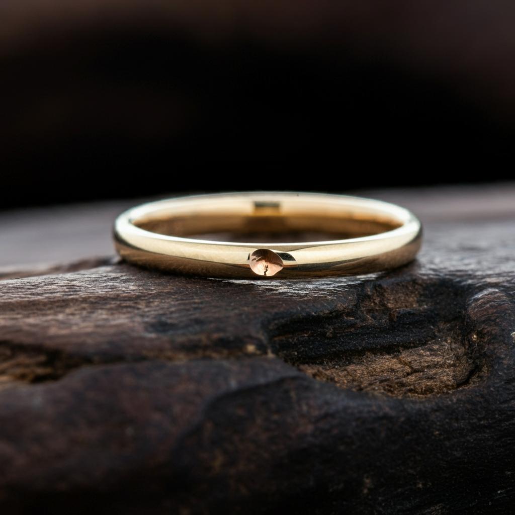 Gold ring being polished to remove small scratches but not dents