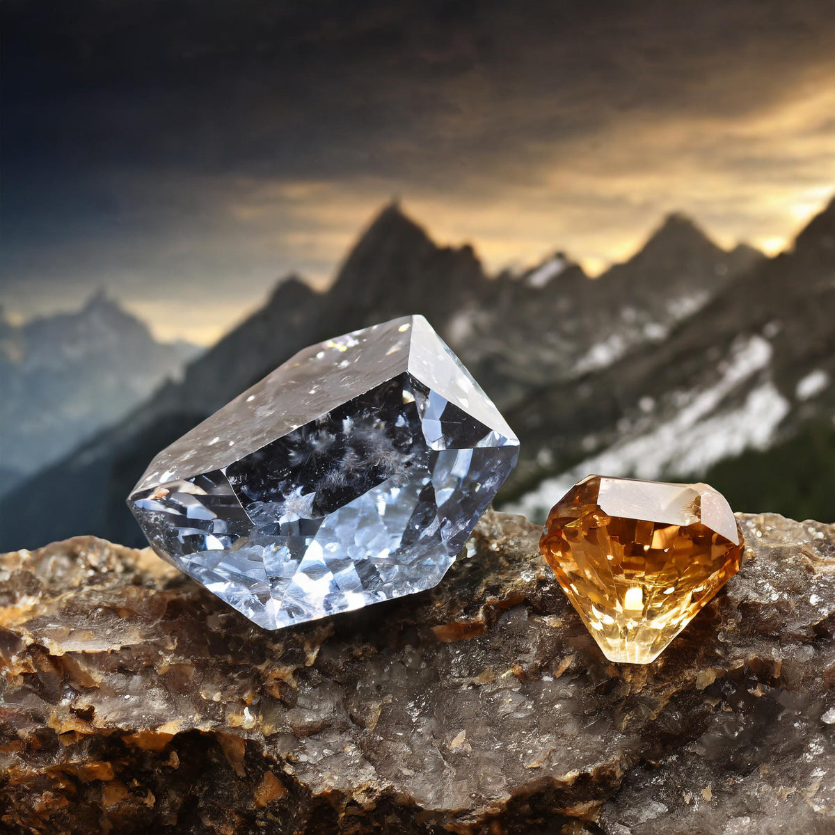 Assorted Gemstones Representing Mohs Hardness Scale