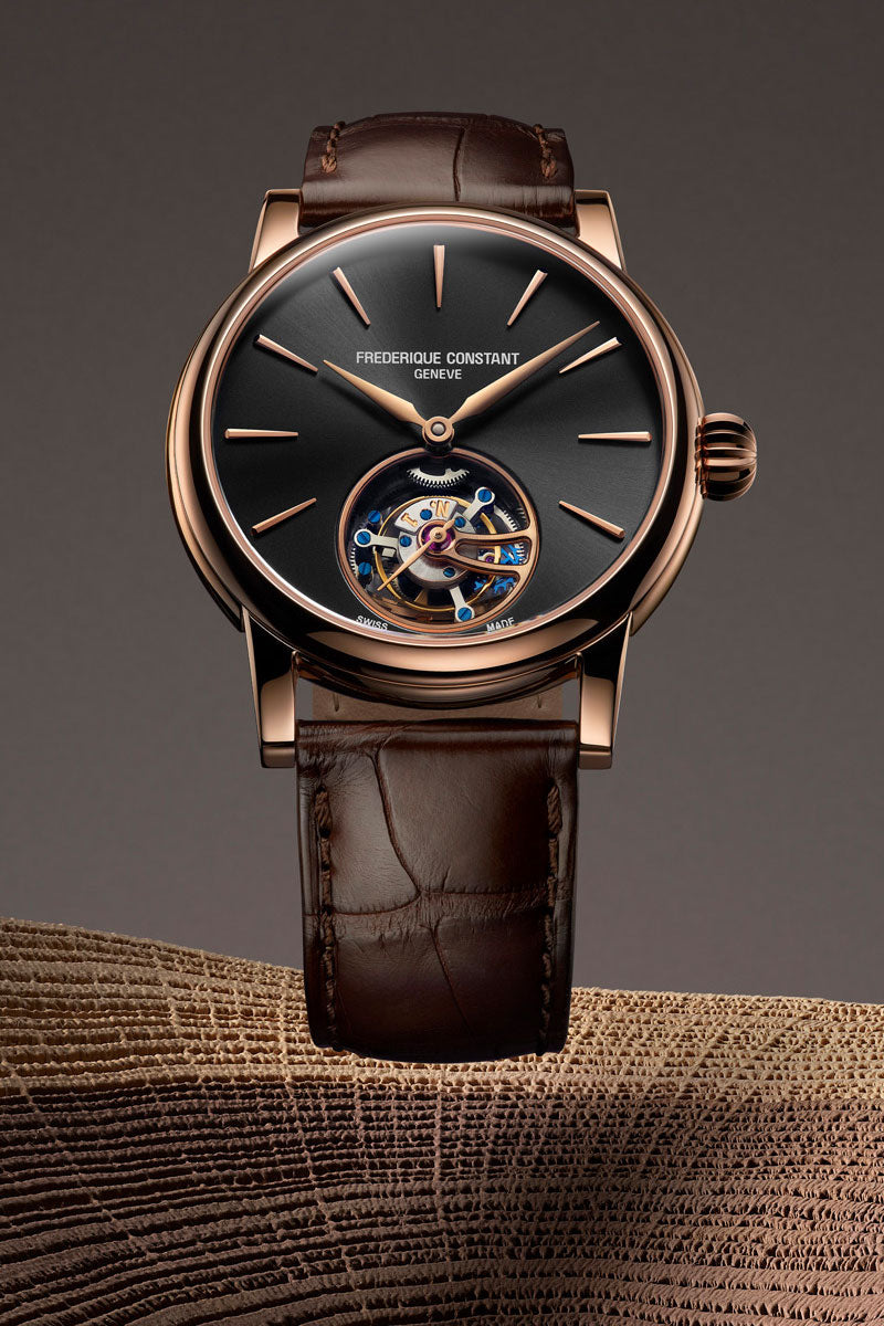 Elegant Frederique Constant watch showcased by Robinson's Jewelers