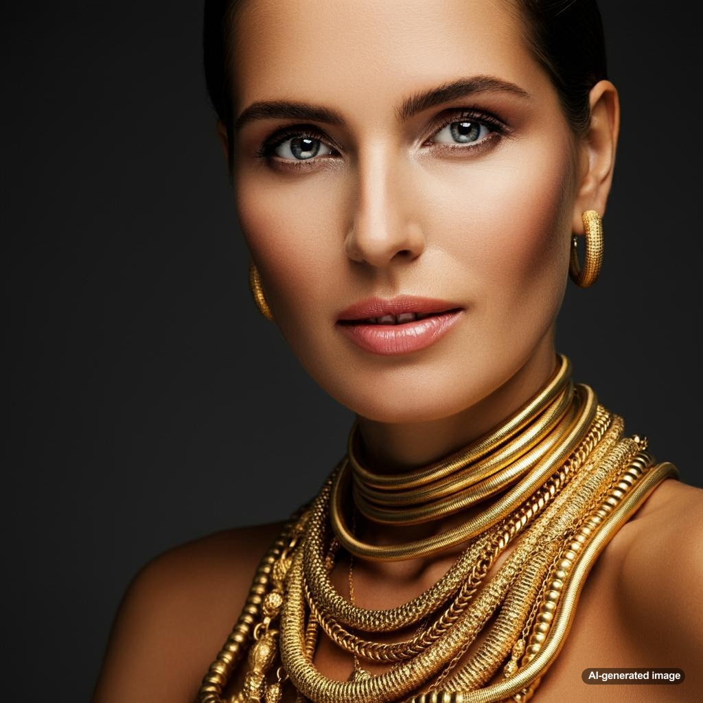 Layering multiple necklaces for a trendy look