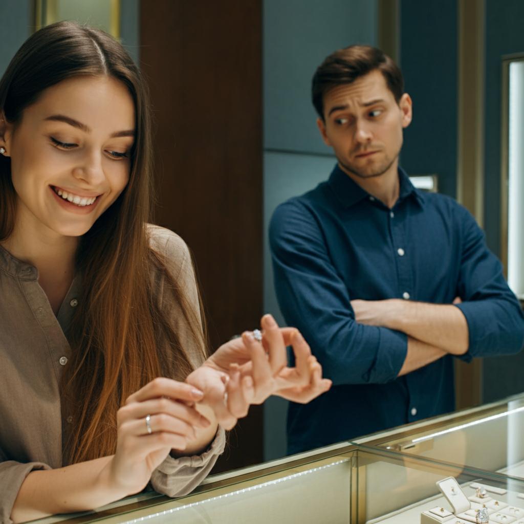 Upgraded wedding ring with diamond and gemstone accents