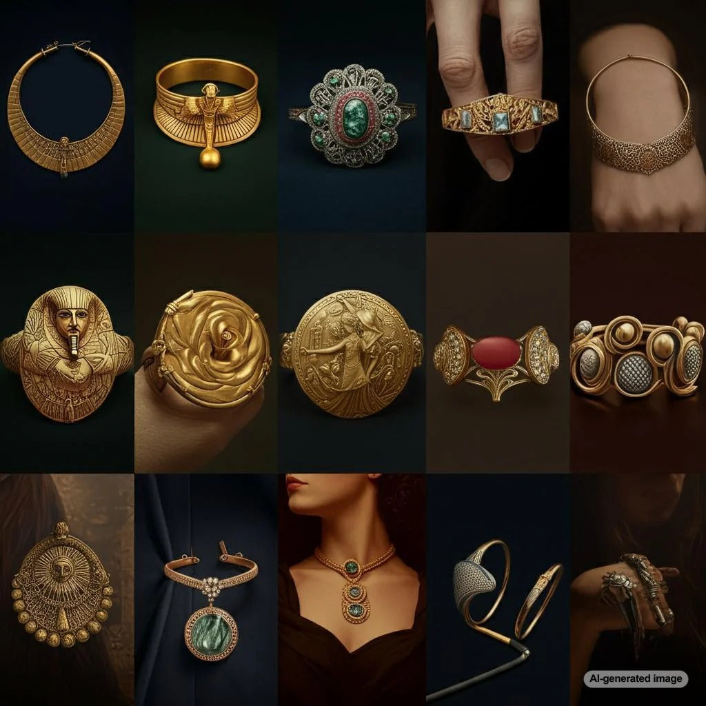 Historic jewelry trends throughout history, from ancient to modern