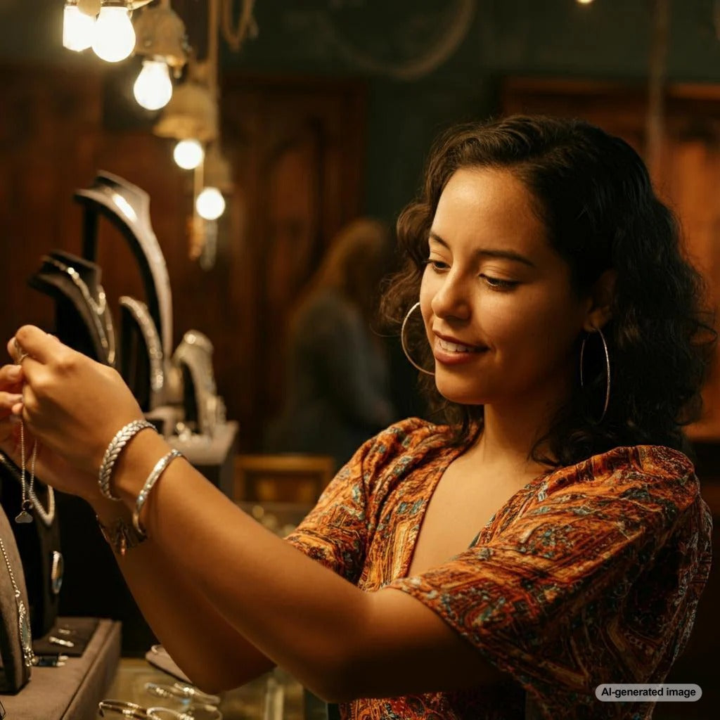 A curated collection of elegant jewelry pieces including necklaces, bracelets, and rings.