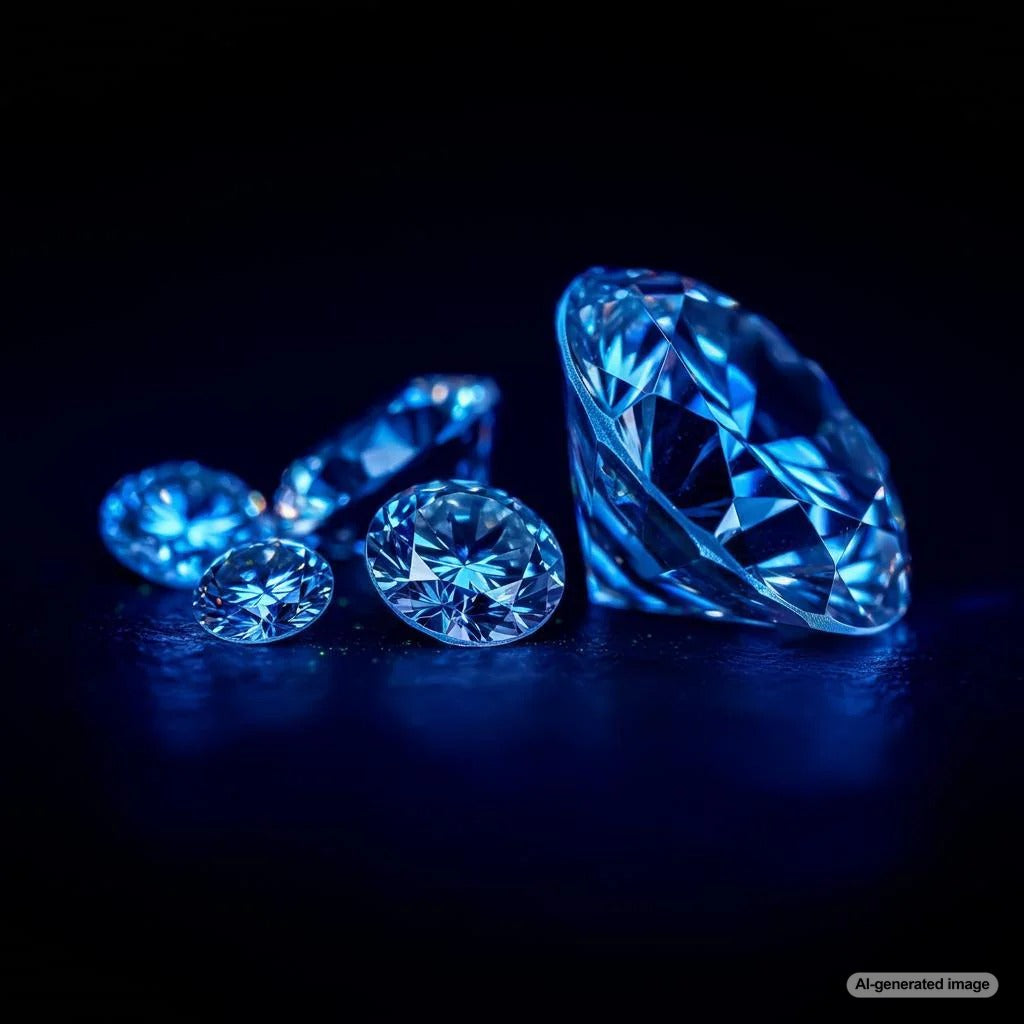 What Percentage of Diamonds Have Fluorescence? - A glowing diamond under UV light