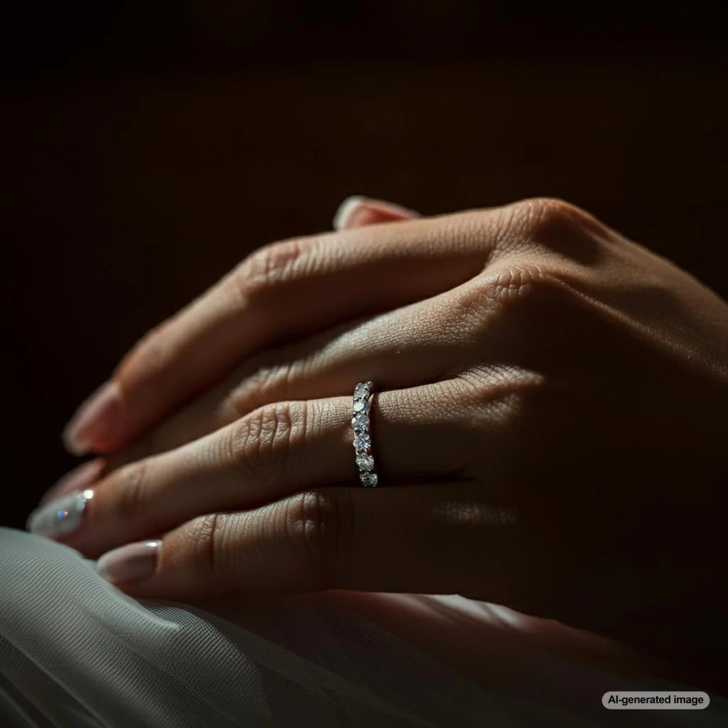 Elegant wedding ring symbolizing love and eternity