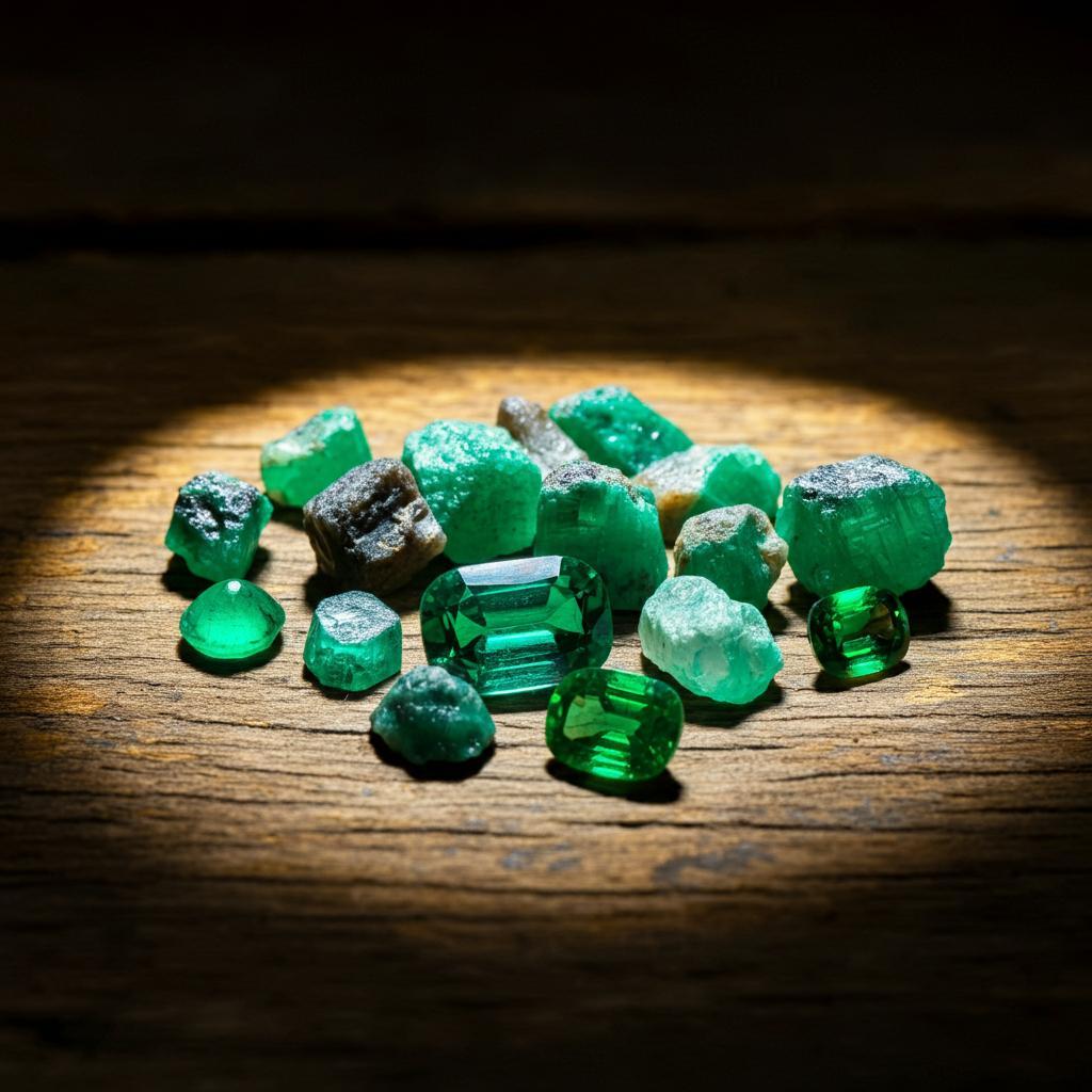 Emerald with clarity treatment enhancements