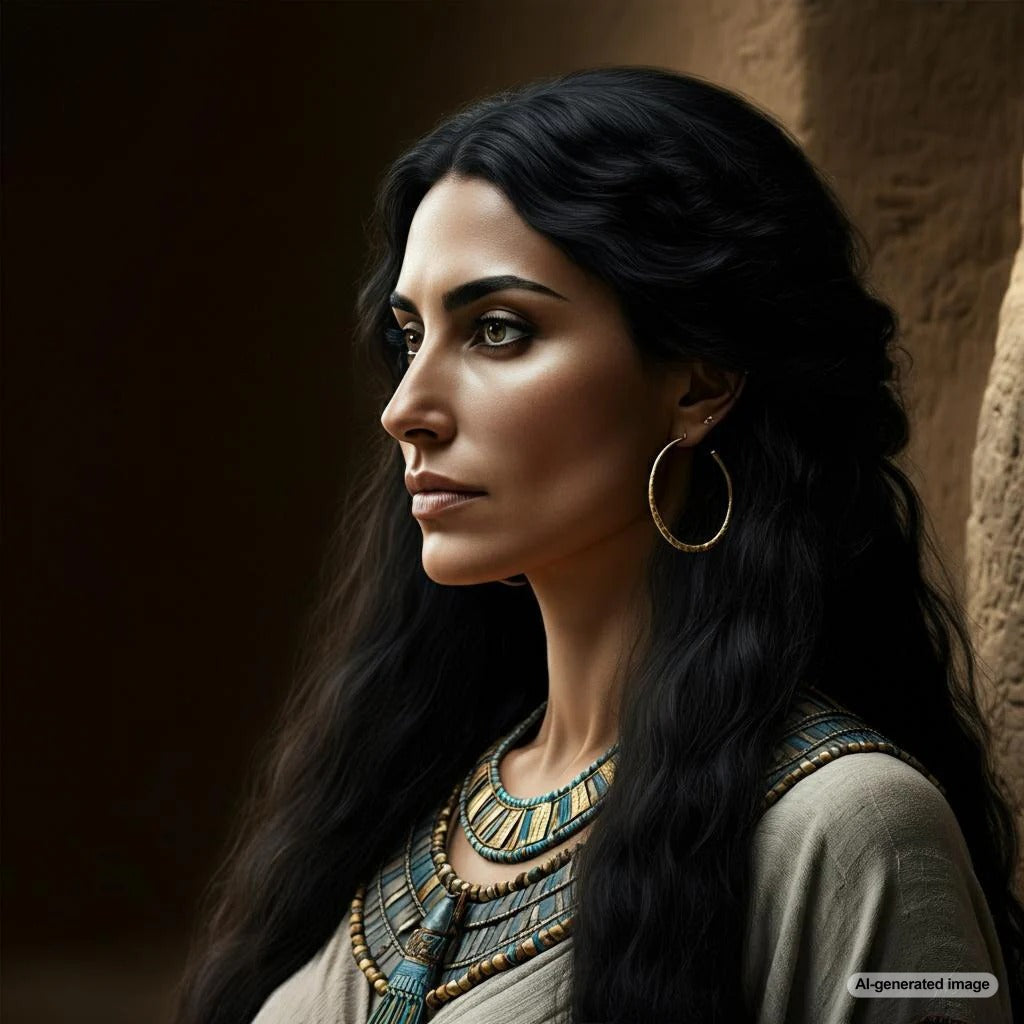 Ancient gold hoop earrings from Sumerian civilization