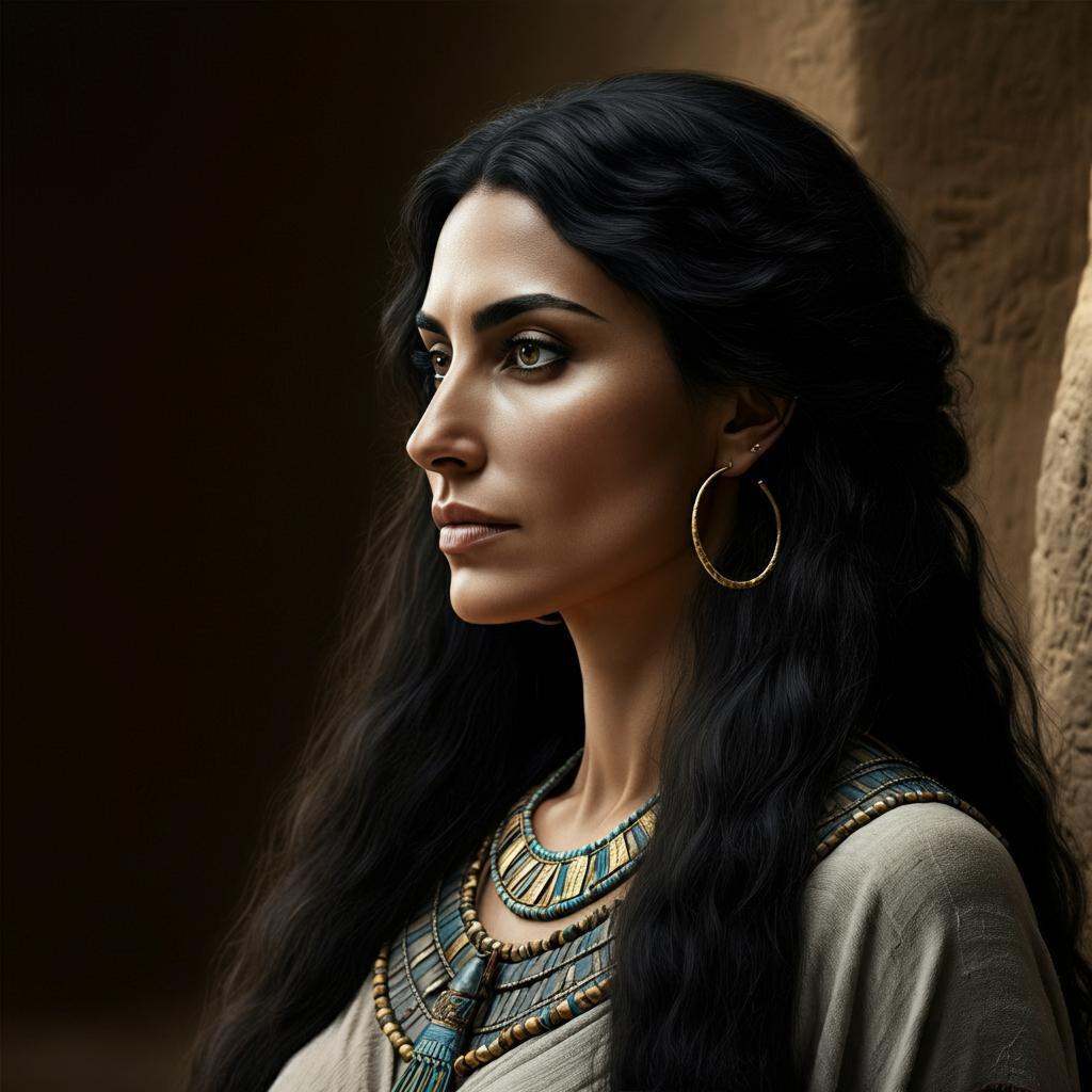 Ancient gold hoop earrings from Sumerian civilization