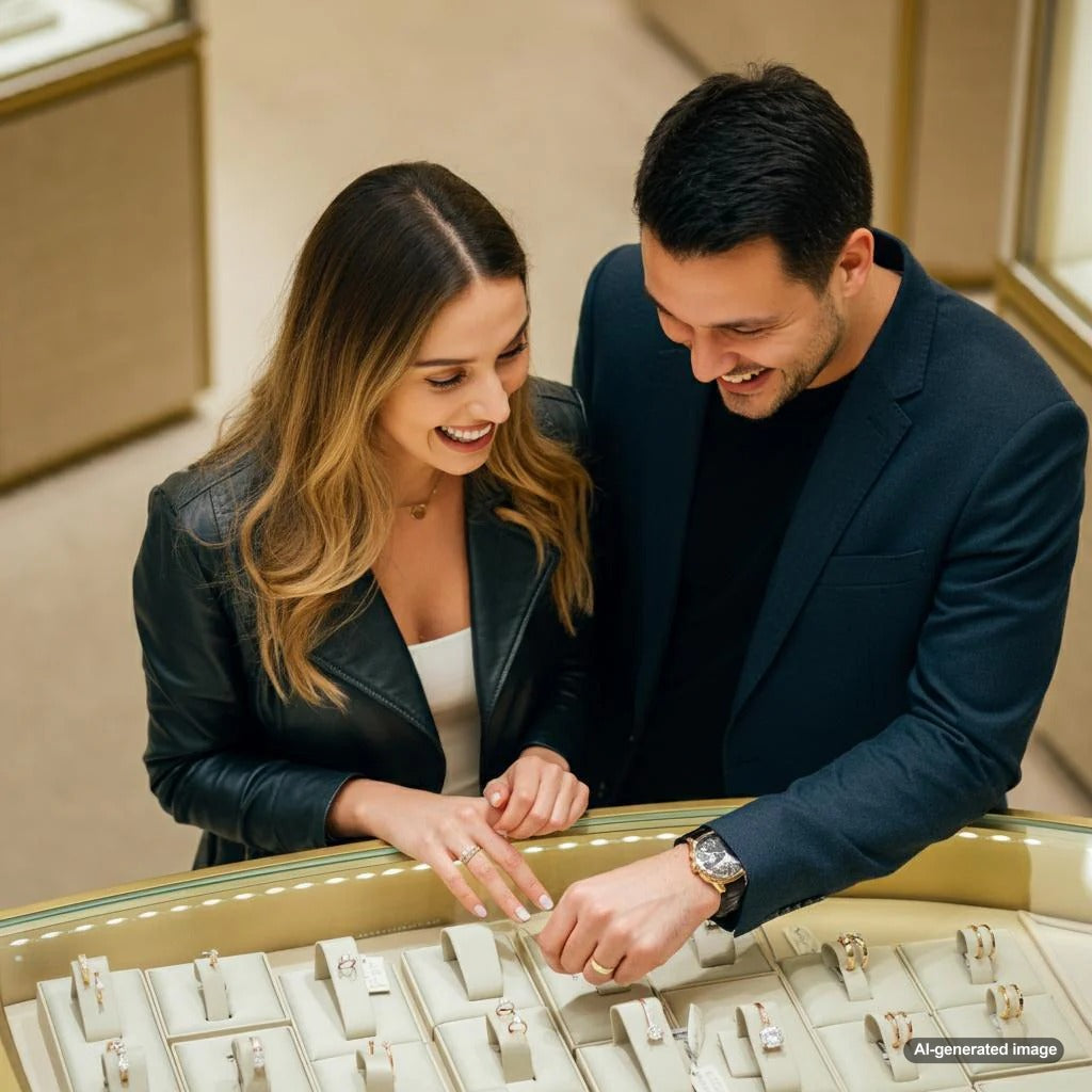 Custom engagement ring with unique design elements