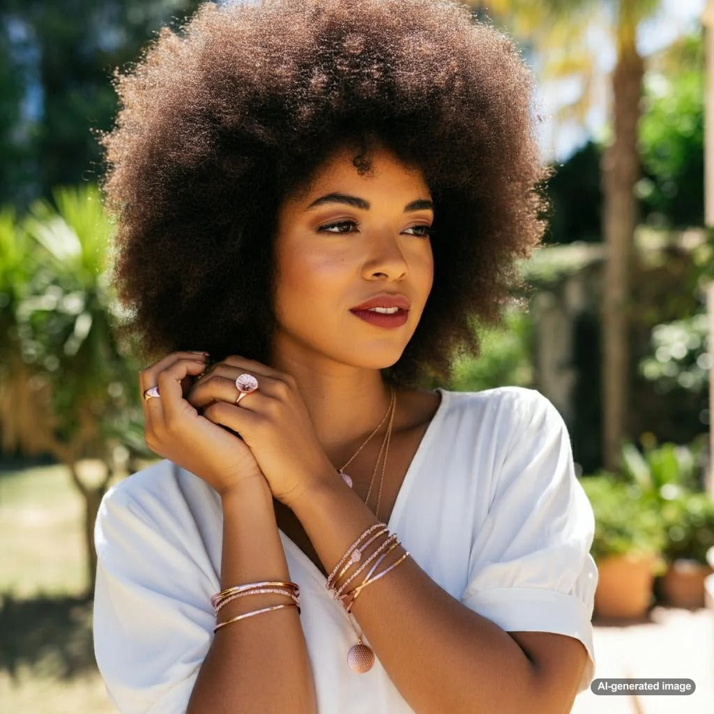 Elegant rose gold jewelry pieces from Robinson's Jewelers