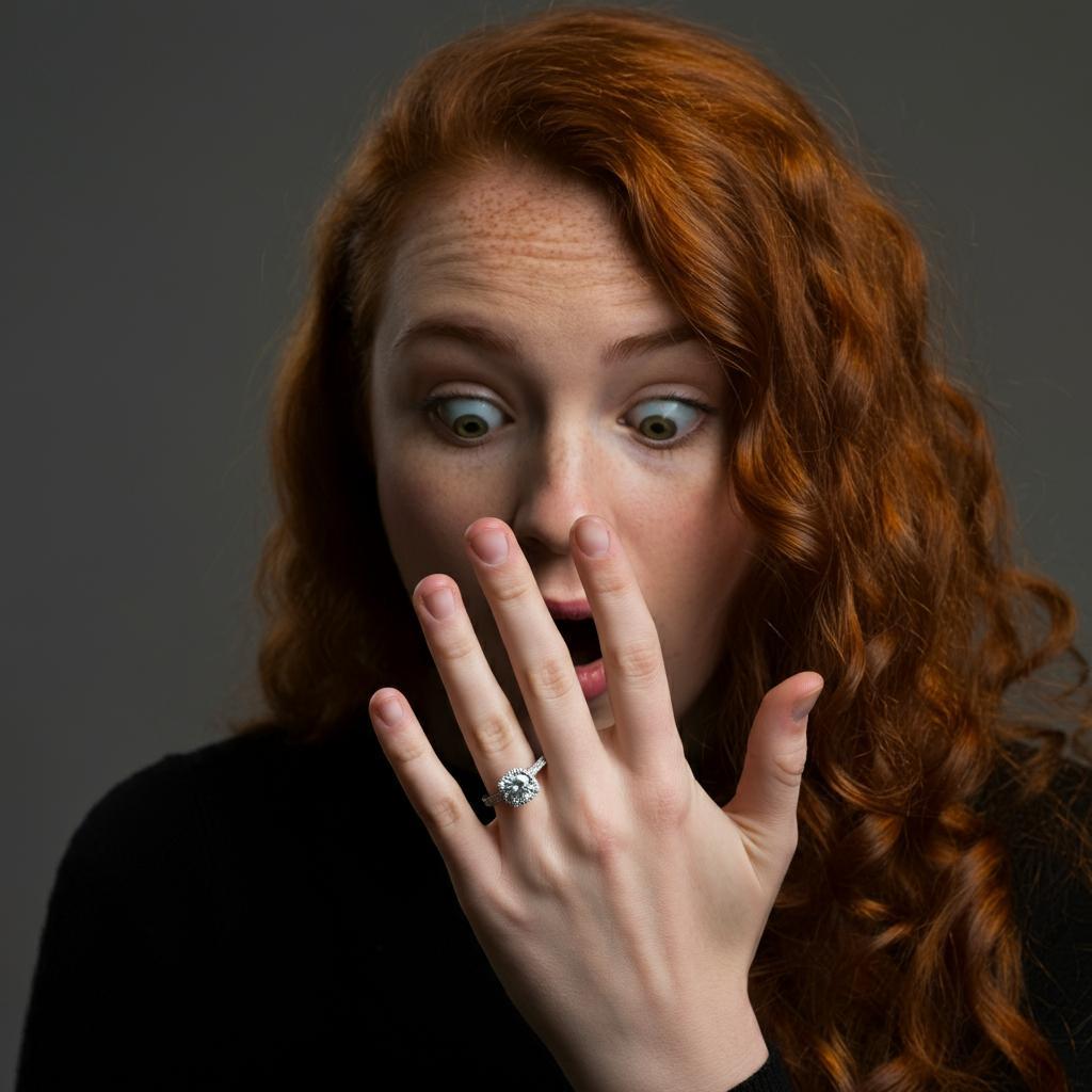 Close-up of a loose ring on a woman's finger
