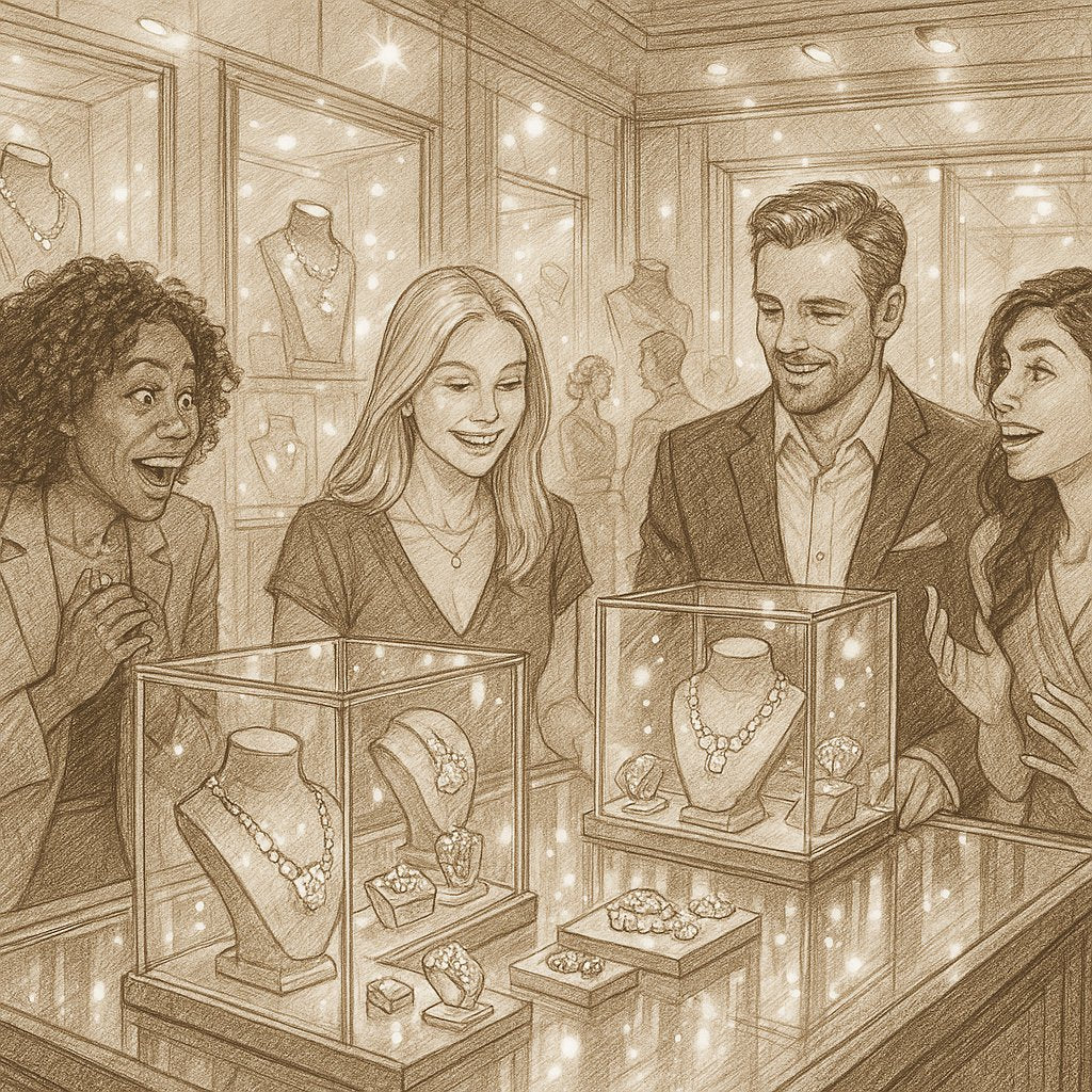 Sustainable jewelry featuring traceable gold and recycled precious metals in elegant designs