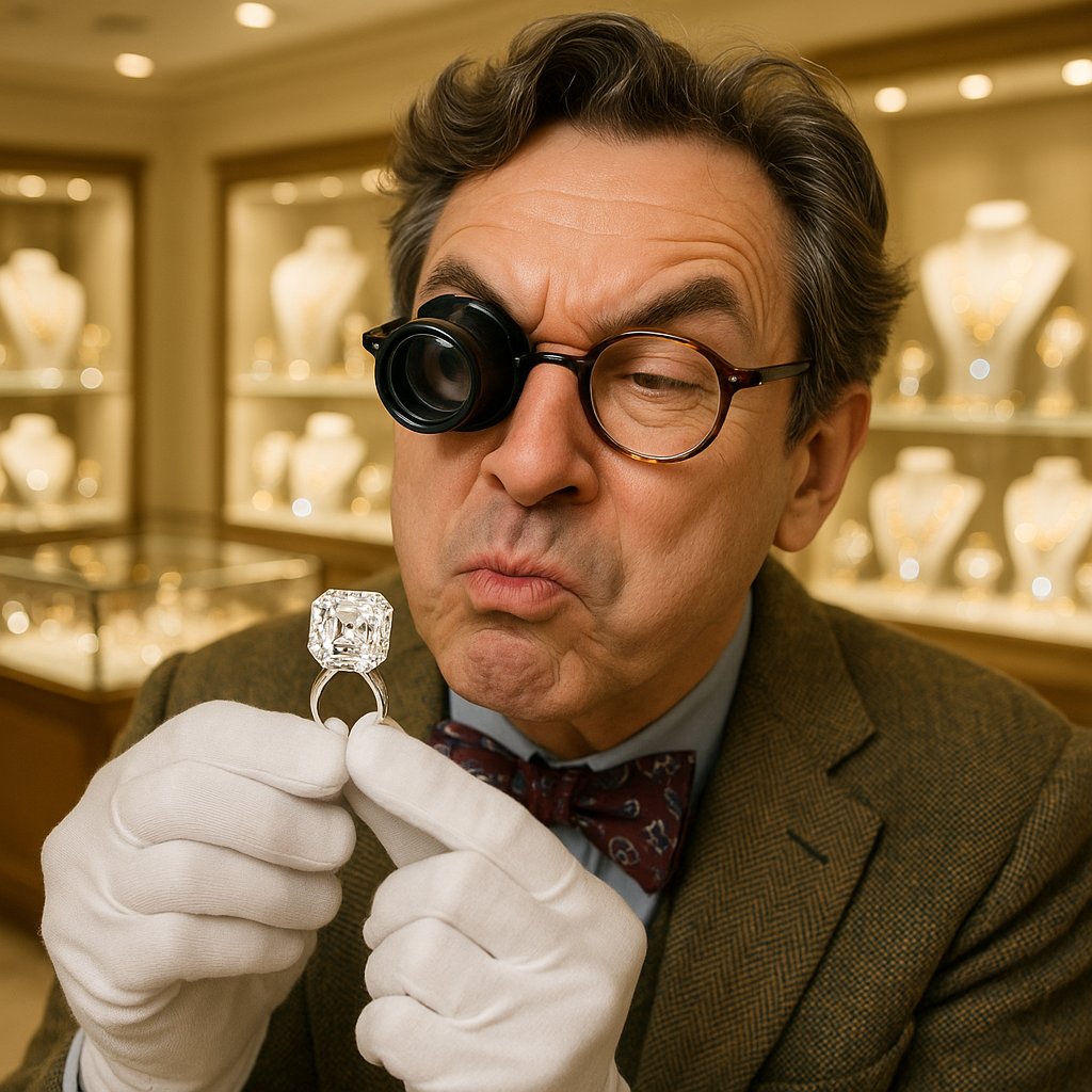 A stunning Asscher cut diamond solitaire engagement ring, showcasing its geometric square shape and iconic hall-of-mirrors brilliance.