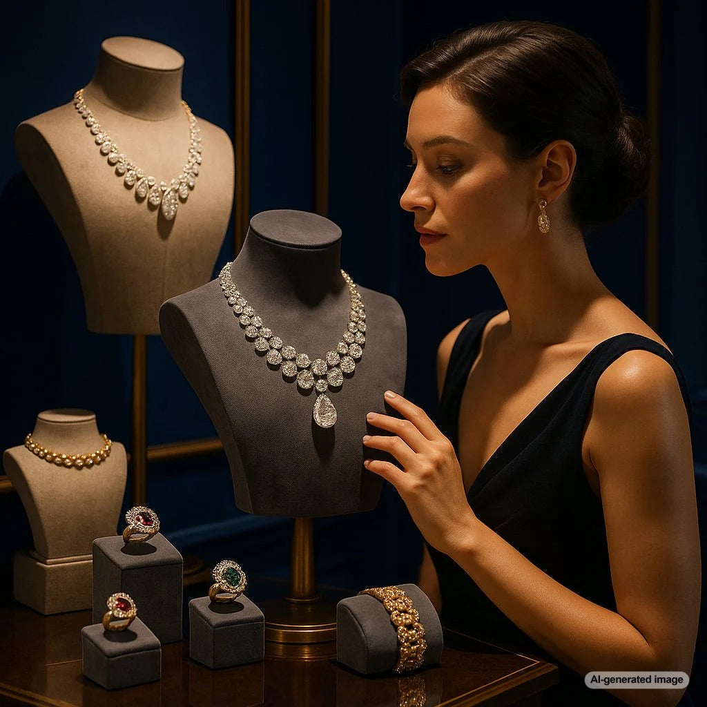 Exquisite high jewelry diamond and emerald necklace showcasing exceptional craftsmanship