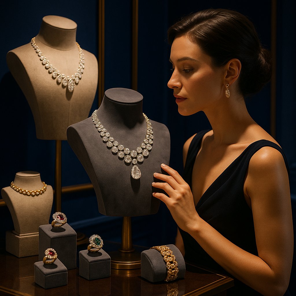 Exquisite high jewelry diamond and emerald necklace showcasing exceptional craftsmanship