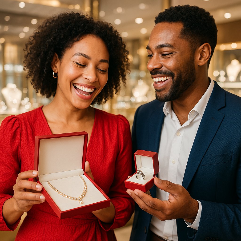 Traditional vs modern anniversary gifts including jewelry, watches, and gemstones