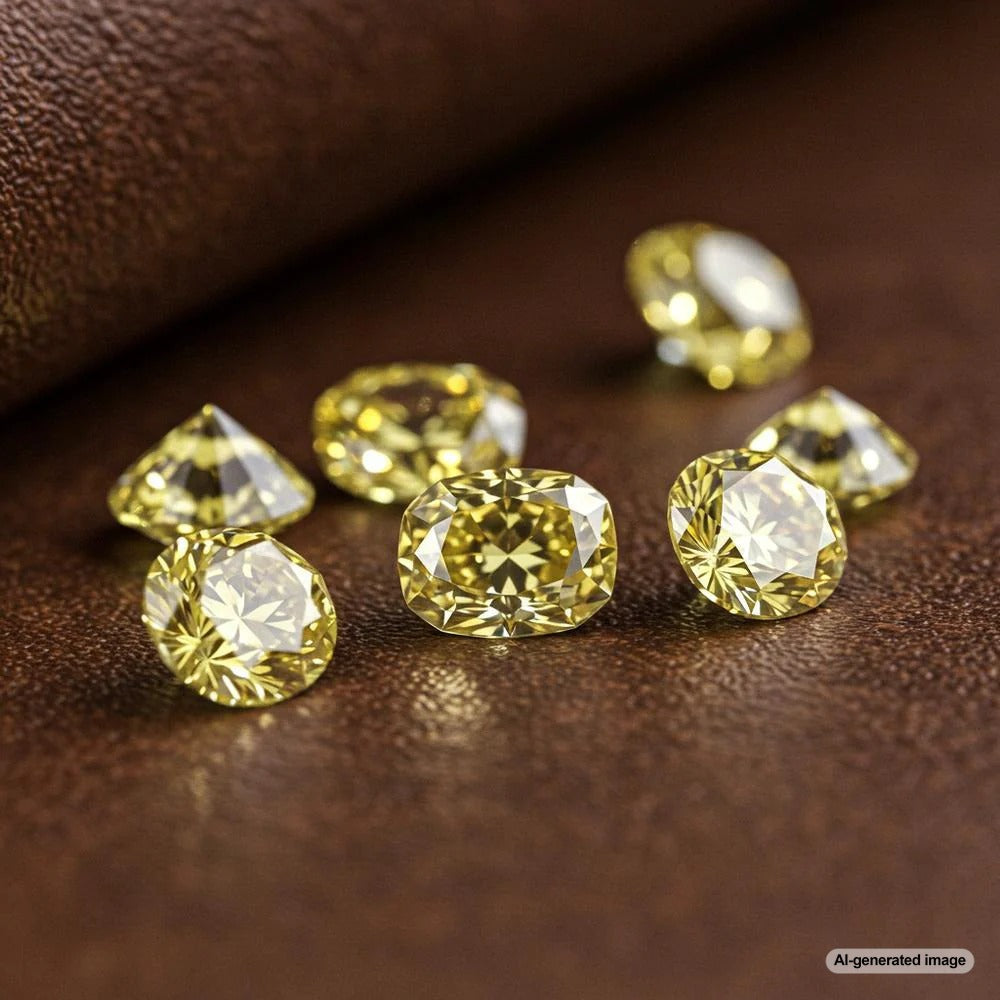 A stunning yellow diamond ring showcased in a luxurious setting