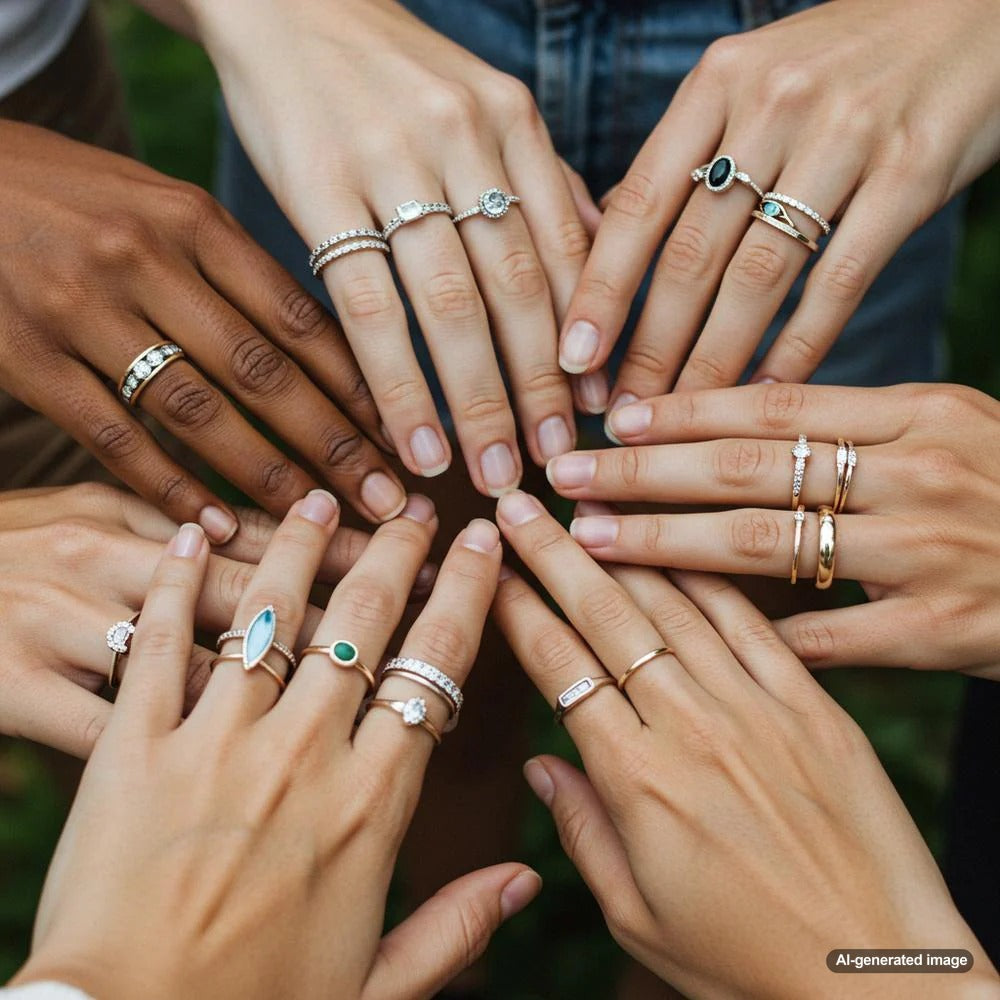 A beautiful selection of women's rings in various sizes and styles at Robinson's Jewelers