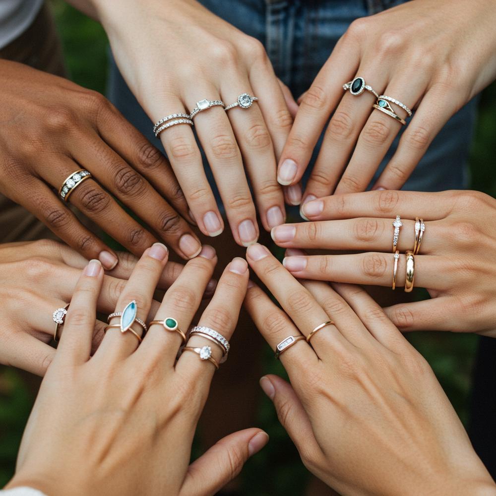 A beautiful selection of women's rings in various sizes and styles at Robinson's Jewelers