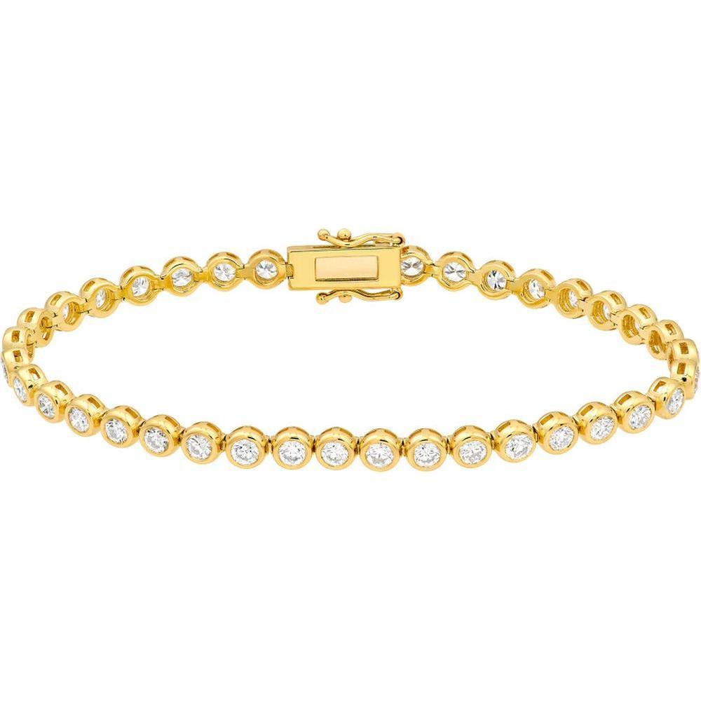 Bezel set diamond bracelet showcasing brilliant diamonds in a sleek and secure setting