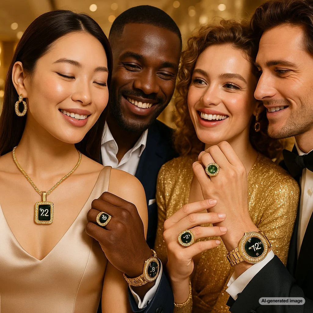 Elegant biometric smart ring displaying health metrics on a smartphone screen