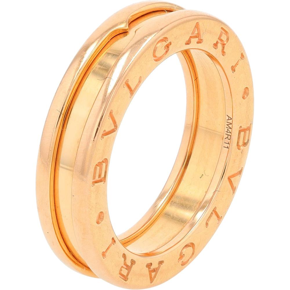 BVLGARI 18k Rose Gold B.zero1 Ring with Polished Finish