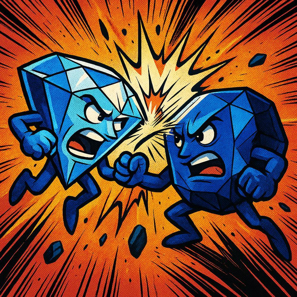 Close-up of a beautiful blue sapphire gemstone in a ring setting, showcasing its brilliance and durability