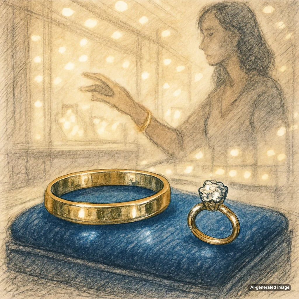 Close-up of shiny gold jewelry showcasing its rust-free brilliance