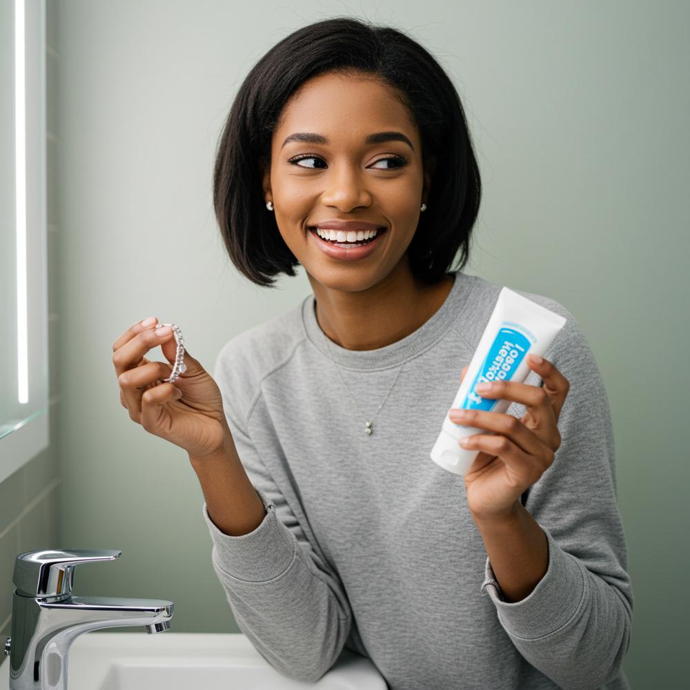 Close-up of a diamond ring being cleaned, emphasizing the importance of proper jewelry care