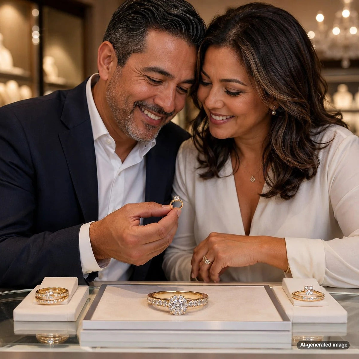 Two meaningful family rings reimagined as inspiration for a new custom heirloom ring design