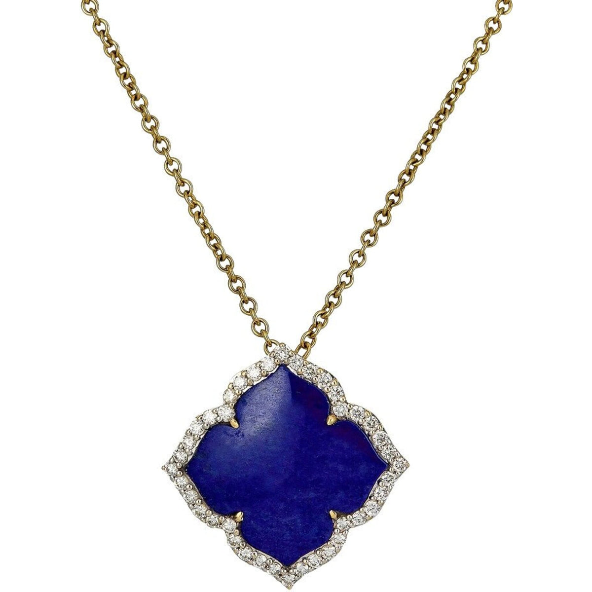 Capri Flower Necklace in Lapis Lazuli